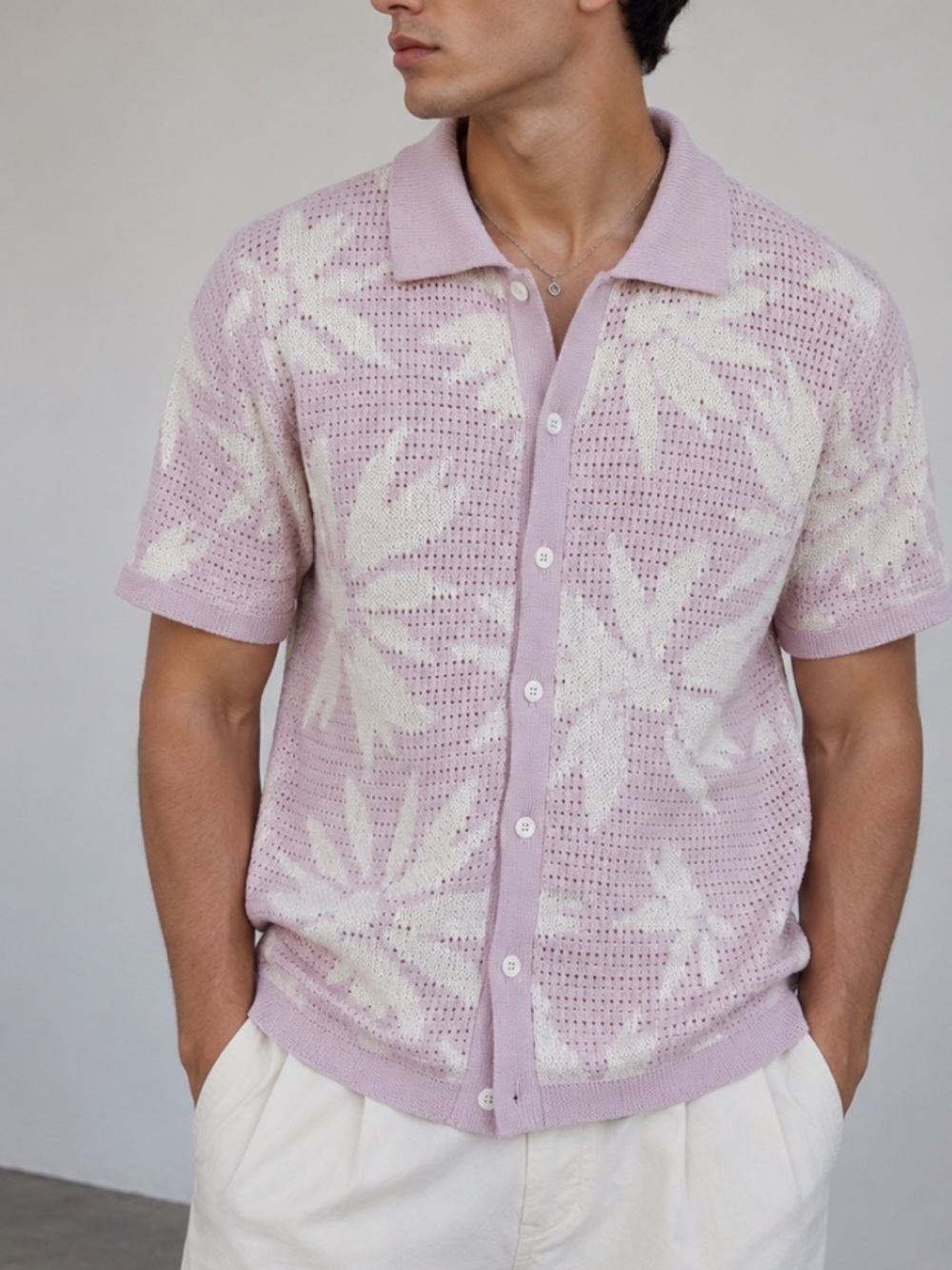 NWT Massive Luxury Knit Button Down Shirt M